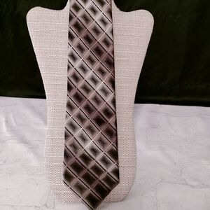 Stafford Black and Gray Patterned Tie